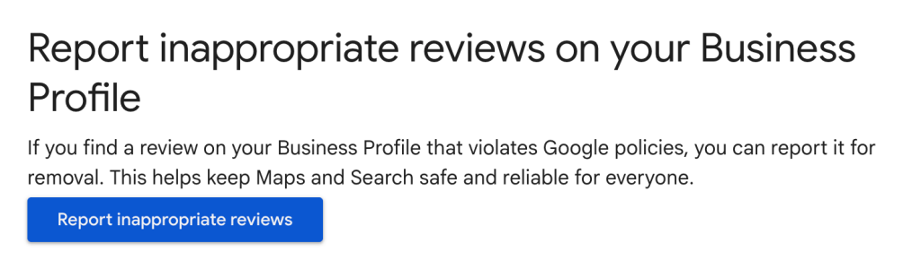 Report inappropriate reviews on your Business Profile Report inappropriate reviews on your Business Profile
